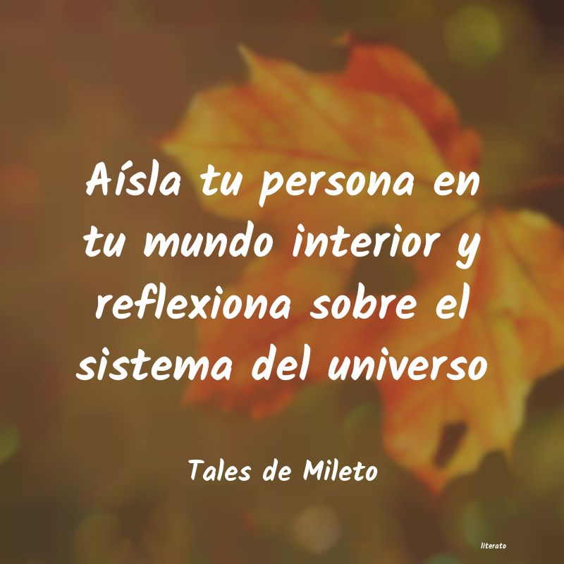 frases de Tales de Mileto