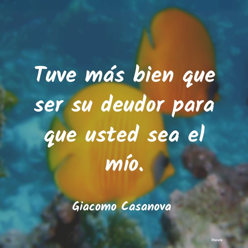 Frases de Giacomo Casanova