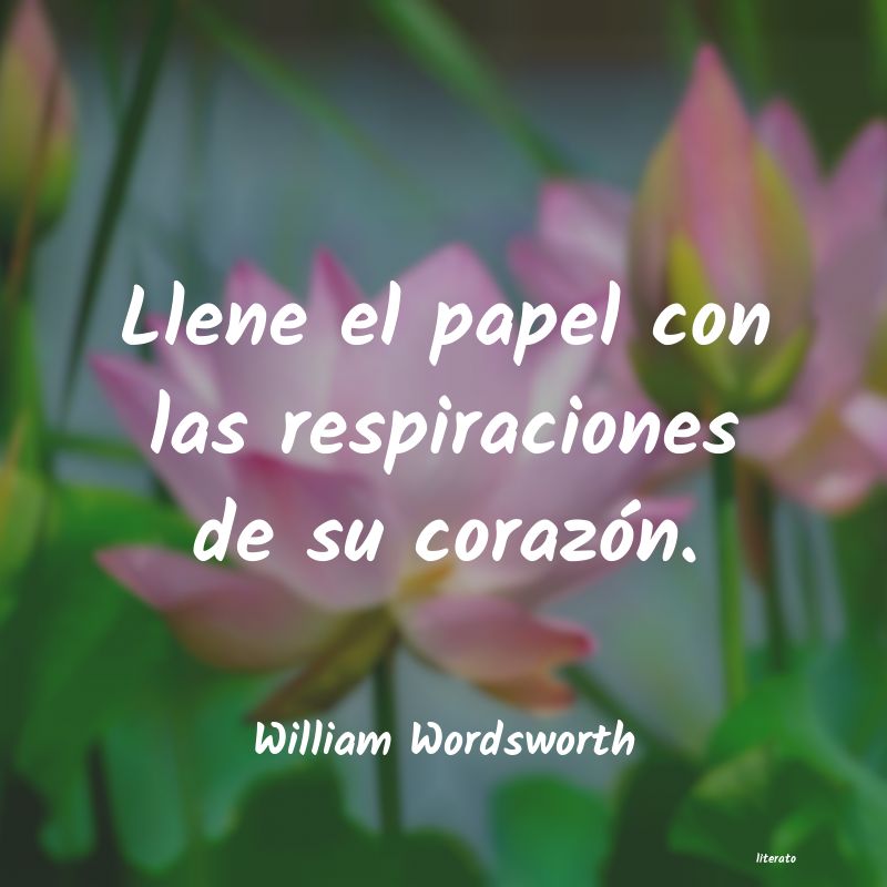 Frases de William Wordsworth