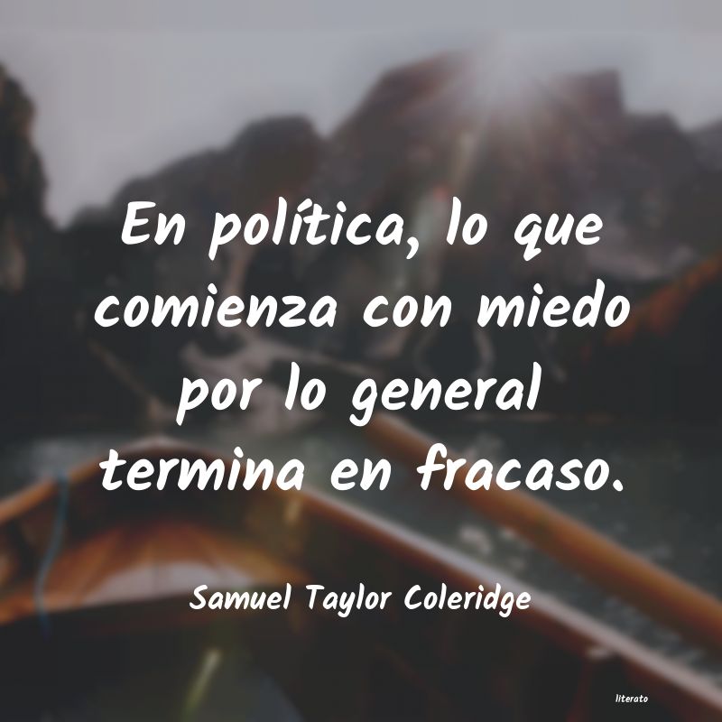 Frases de Samuel Taylor Coleridge