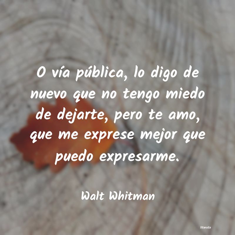 Walt whitman poemas de amor - Literato