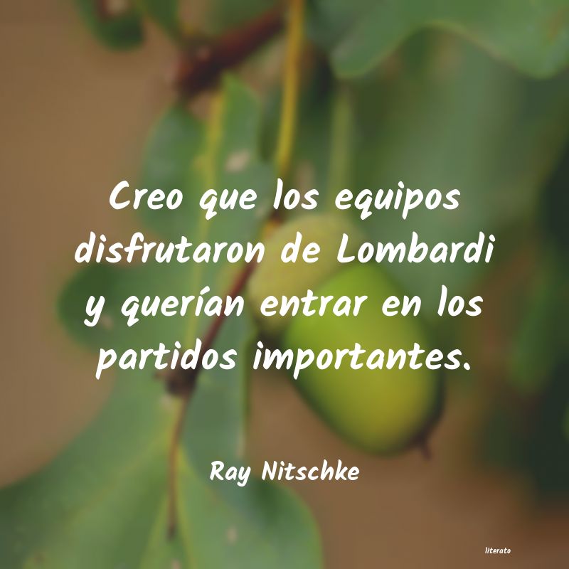 Frases de Ray Nitschke