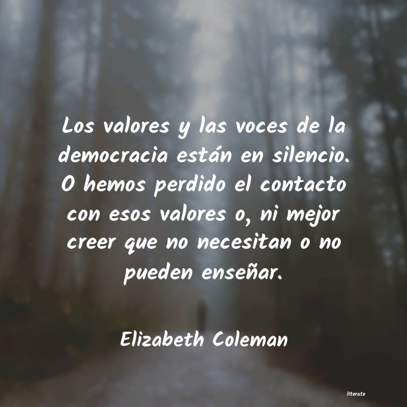 Frases de Elizabeth Coleman