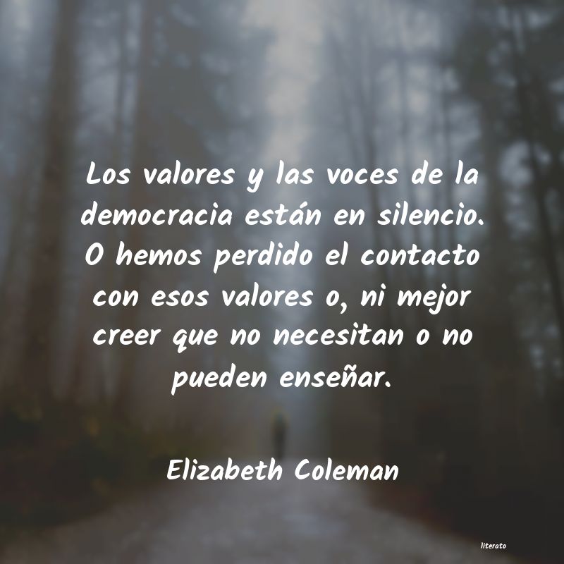 frases de Elizabeth Coleman