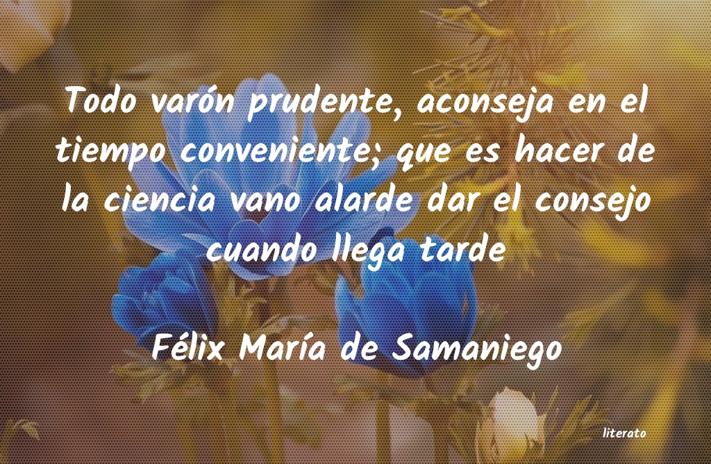 frases de FÃ©lix MarÃ­a de Samaniego