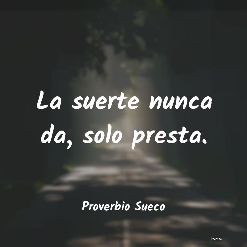 frases de Proverbio Sueco