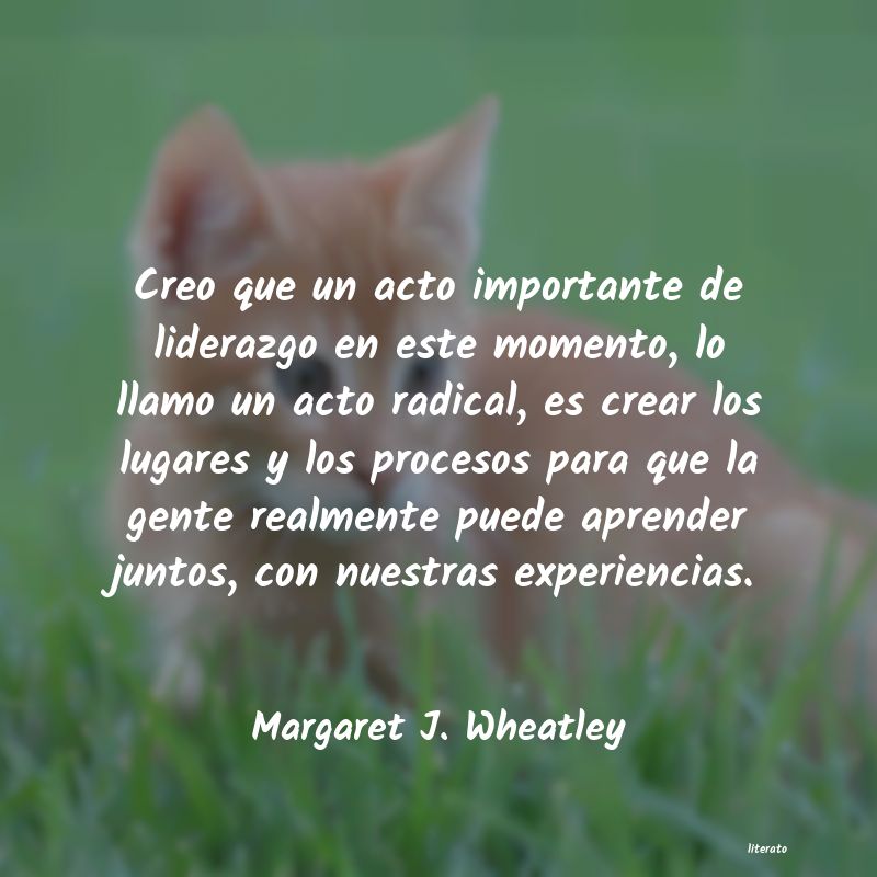 Frases de Margaret J. Wheatley