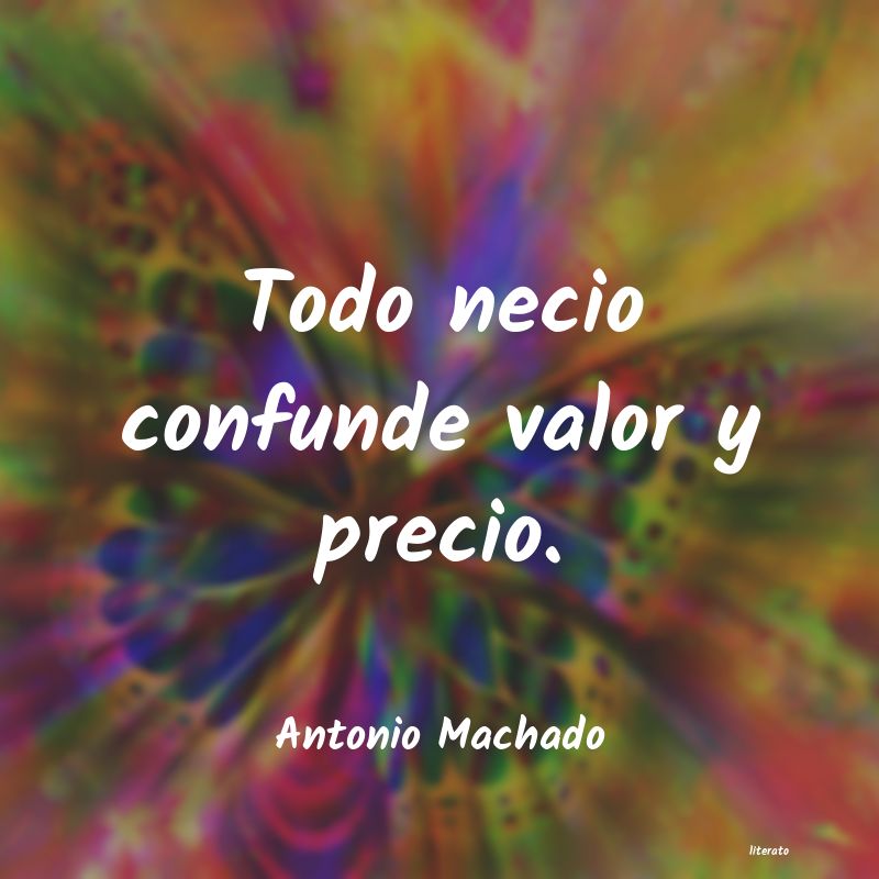 antonio machado valor y precio