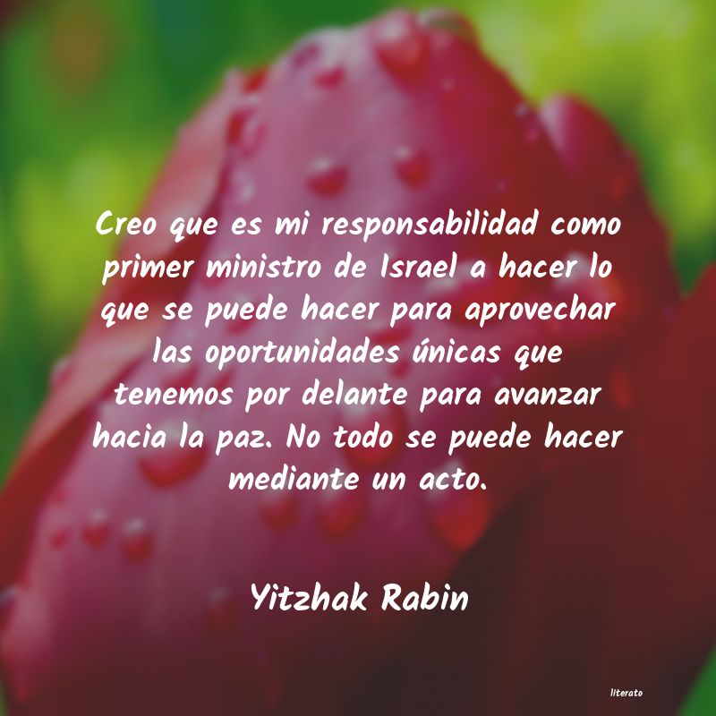 Frases de Yitzhak Rabin