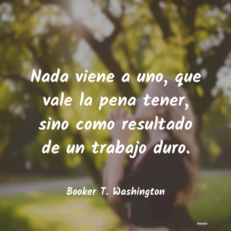 Frases de Booker T. Washington