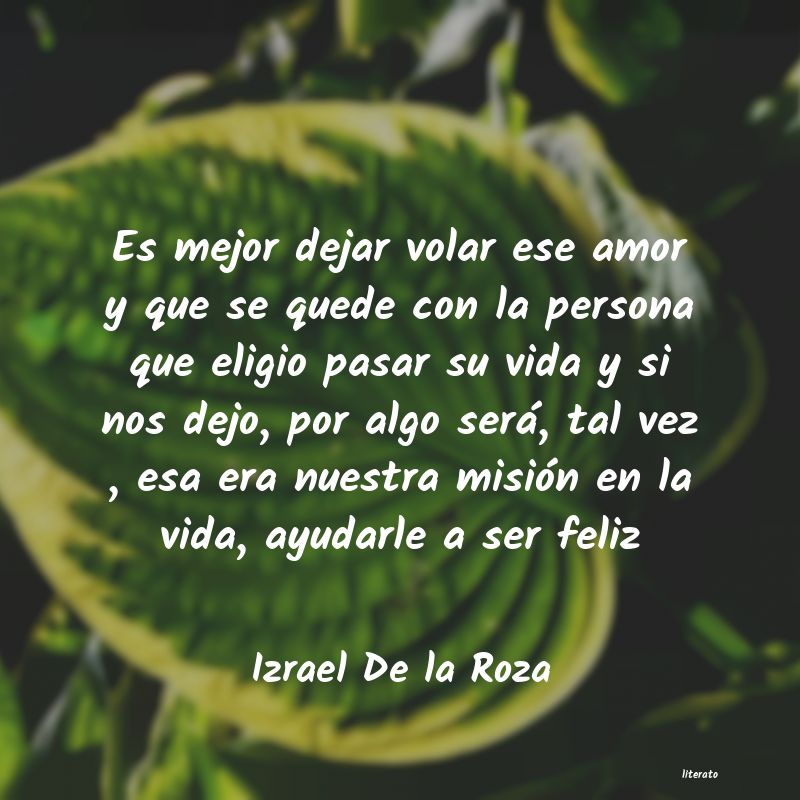 frases de Izrael De la Roza