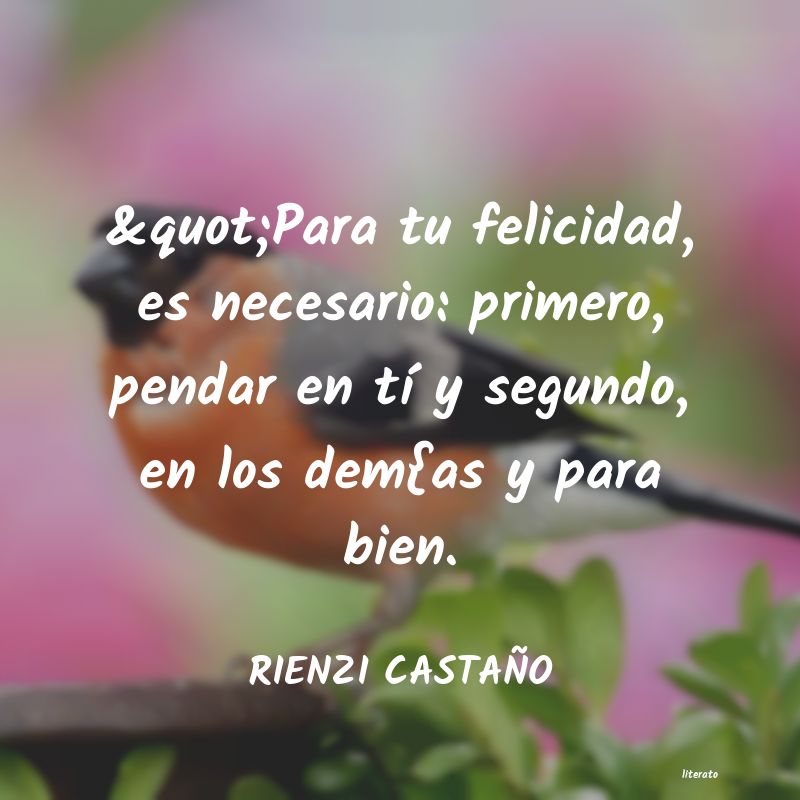 Frases de RIENZI CASTAÑO