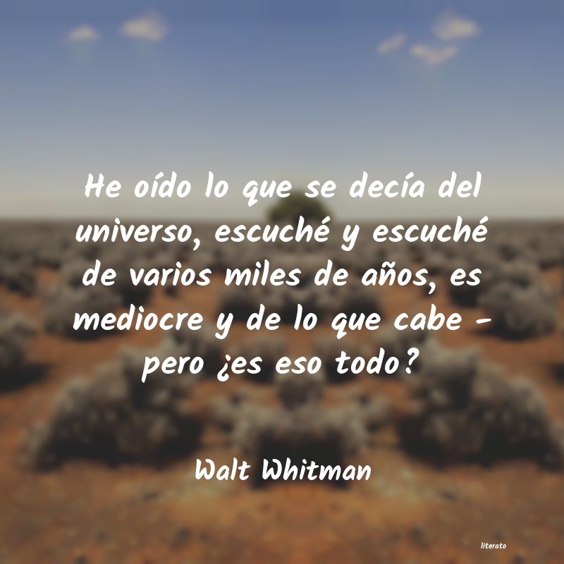 frases de Walt Whitman
