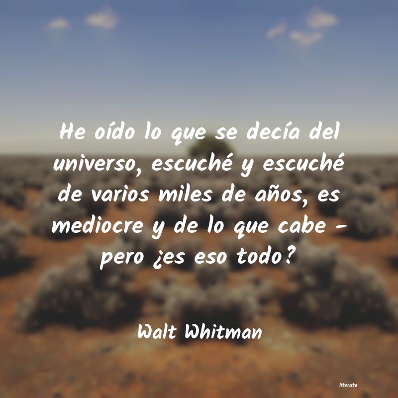 Frases de Walt Whitman