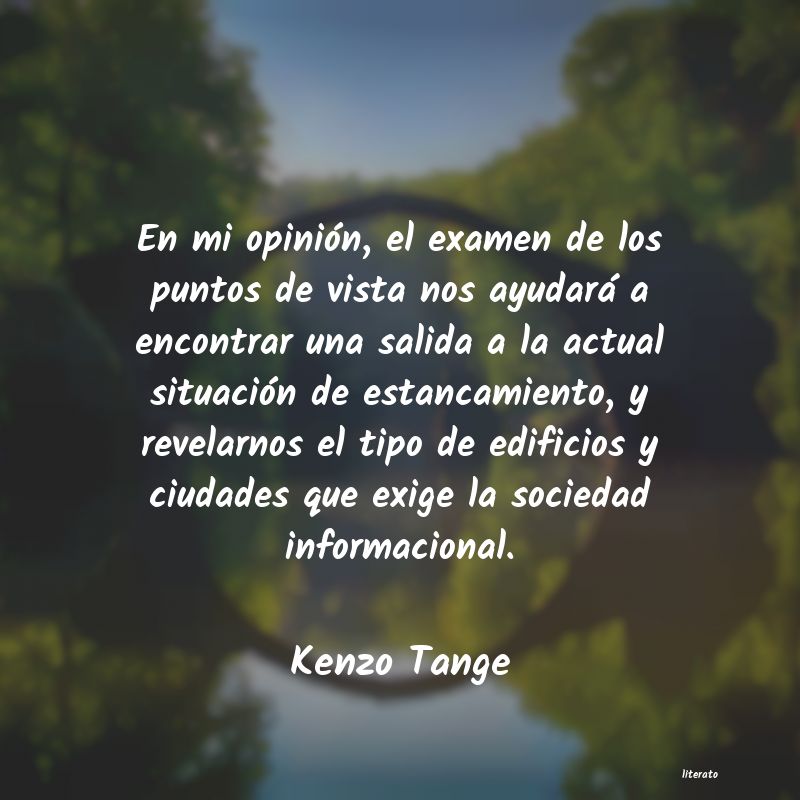 frases de Kenzo Tange