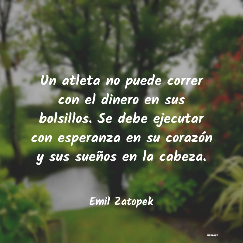 frases de Emil Zatopek