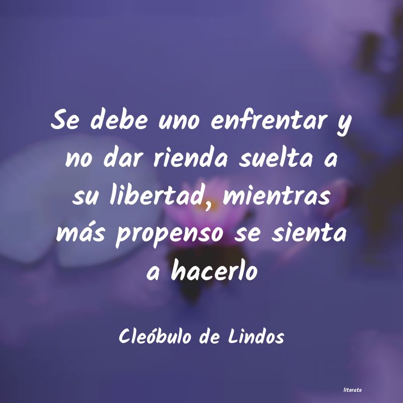 Frases de Cleóbulo de Lindos