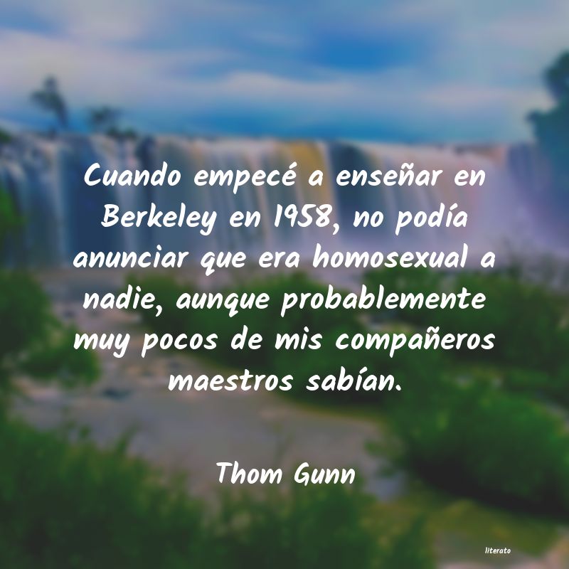 frases de Thom Gunn