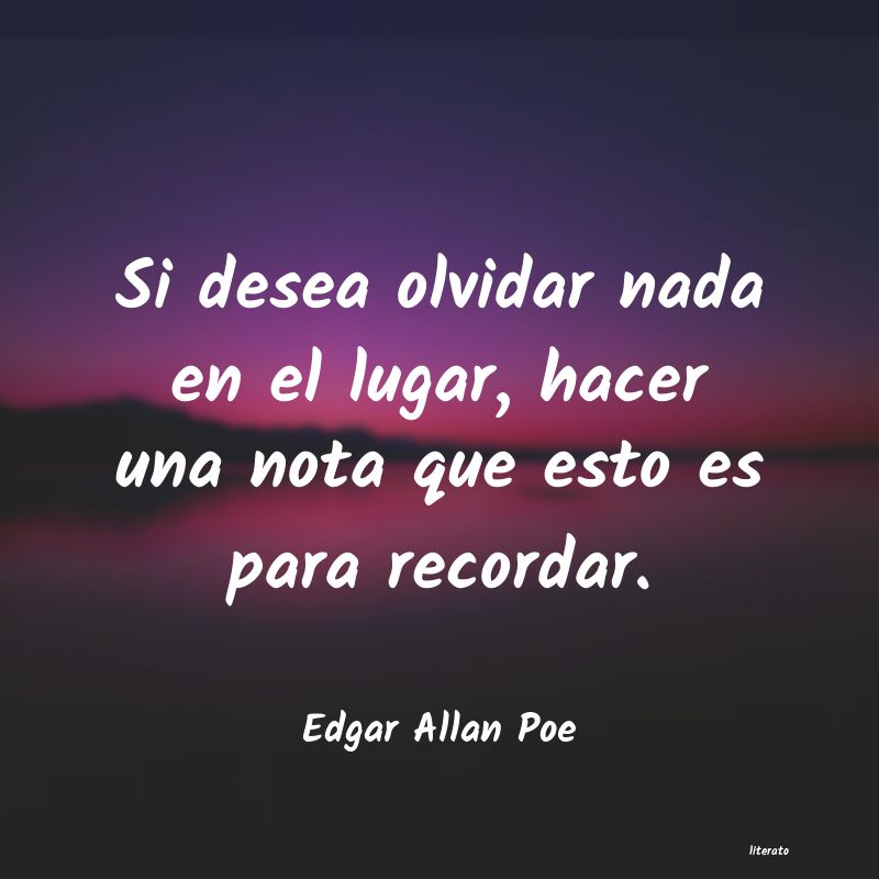 Frases de Edgar Allan Poe