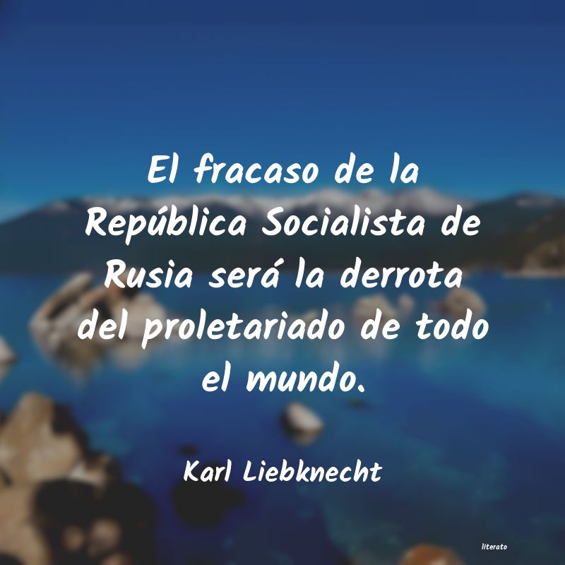 frases de Karl Liebknecht