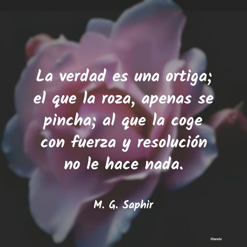 Frases de M. G. Saphir