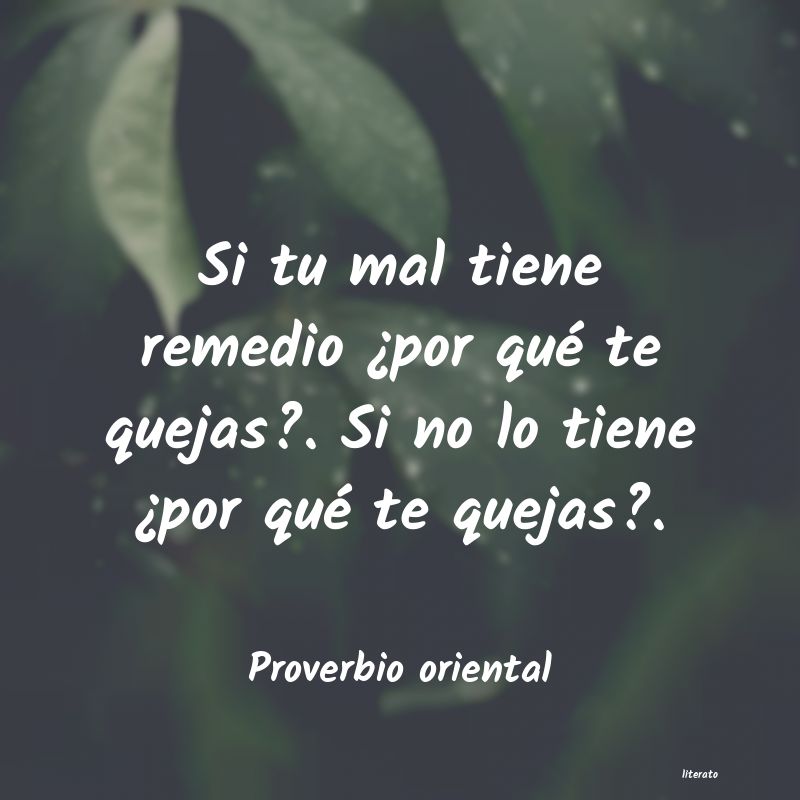 frases de Proverbio oriental