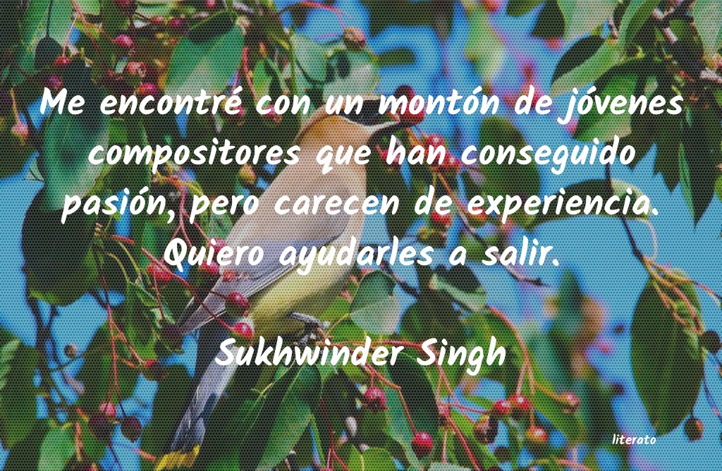 Frases de Sukhwinder Singh