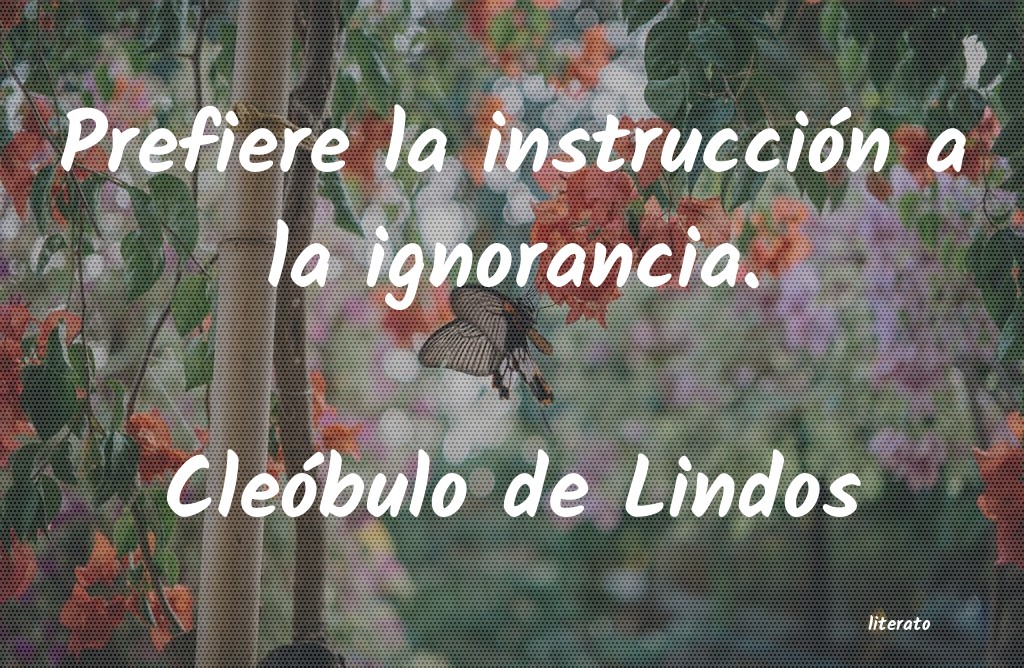 frases de Cleóbulo de Lindos
