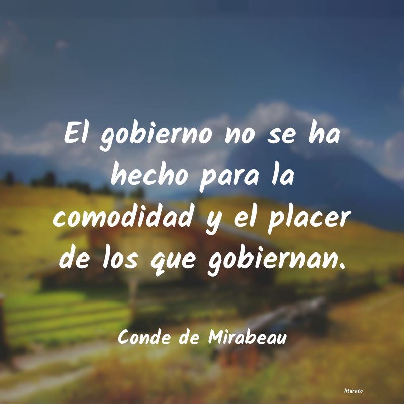 Frases de Conde de Mirabeau