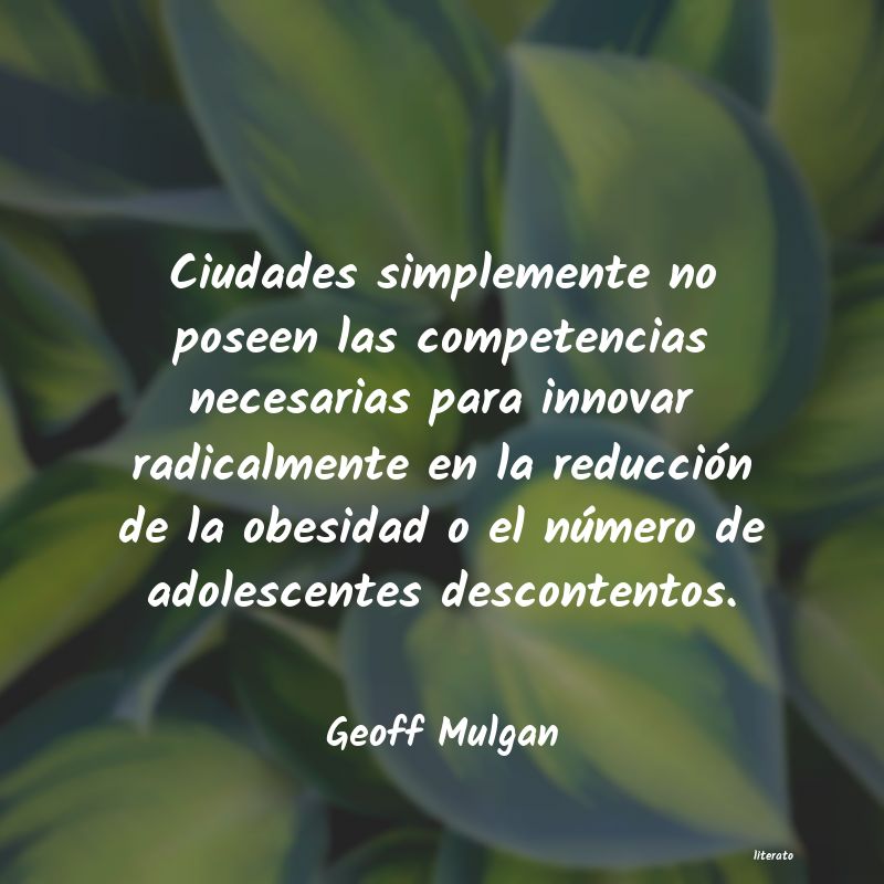 Frases de Geoff Mulgan