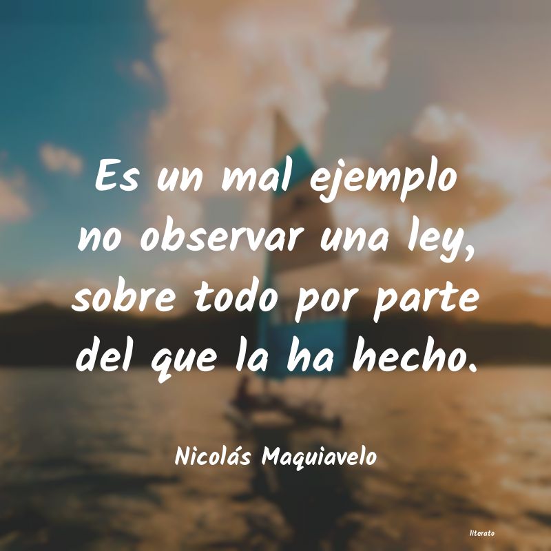 Frases de Nicolás Maquiavelo