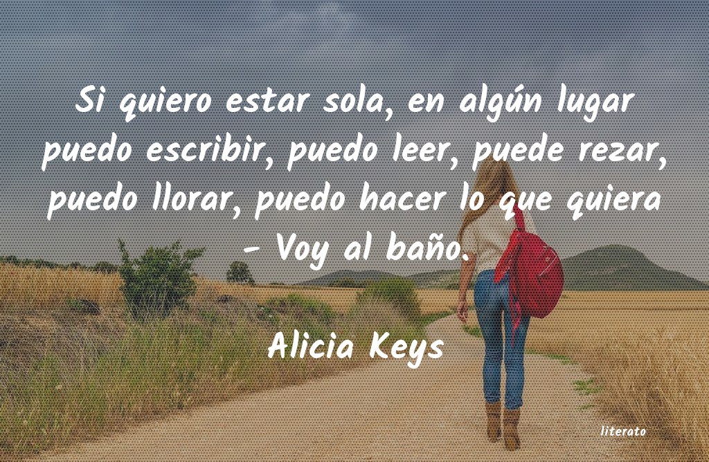 Alicia Keys: Si quiero estar sola, en algú