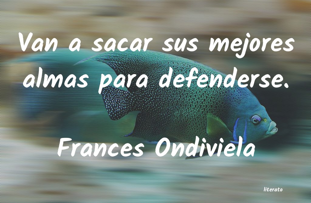 Frases de Frances Ondiviela