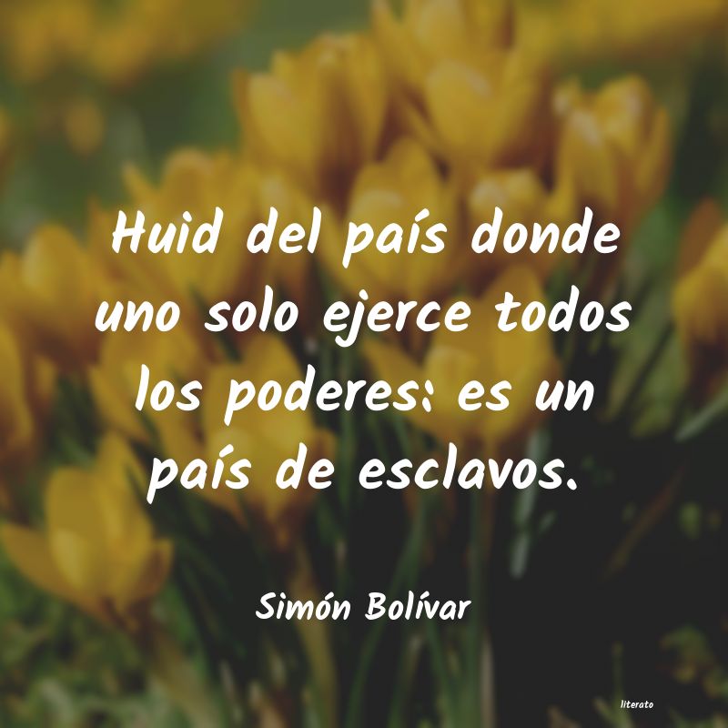 pensamientos de simon bolivar sobre la esclavitud