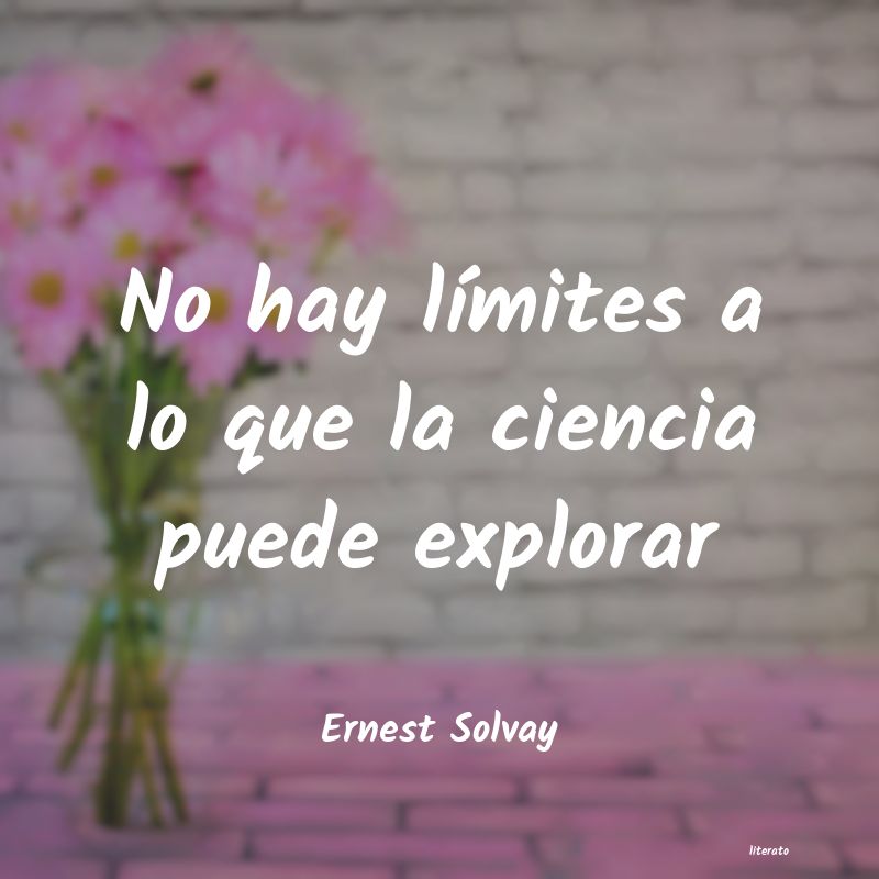 Frases de Ernest Solvay