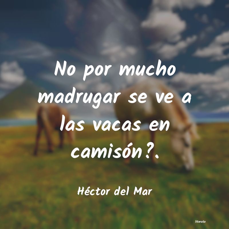 Frases de Héctor del Mar