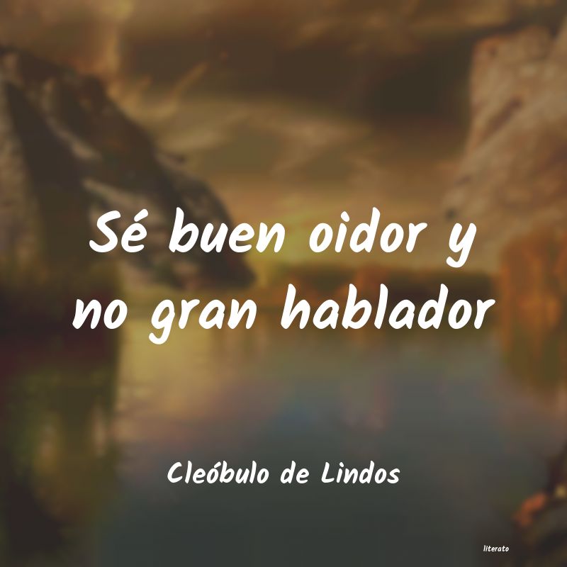frases de Cleóbulo de Lindos