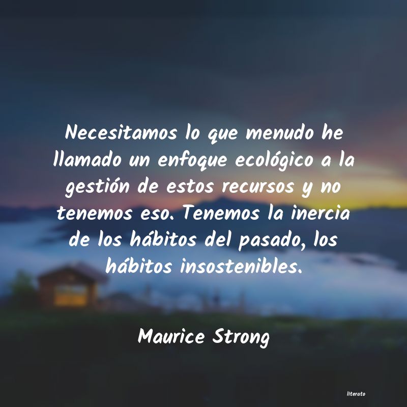 frases de Maurice Strong