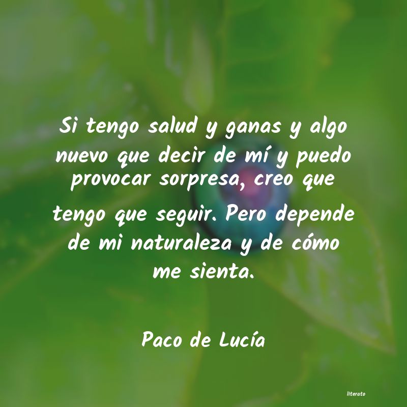 Frases de Paco de Lucía