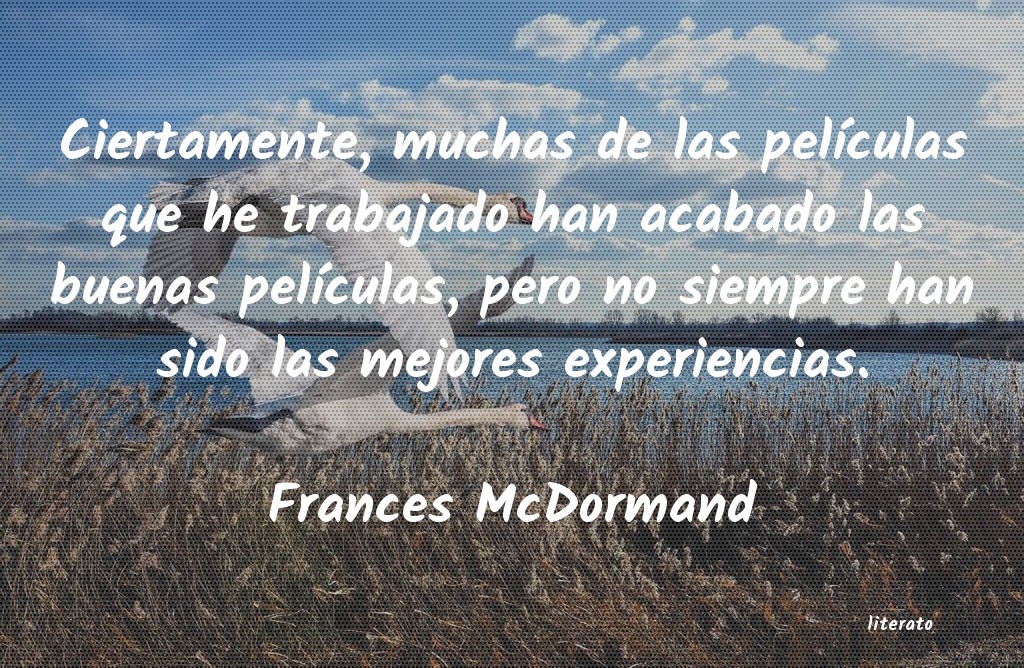 Frases de Frances McDormand