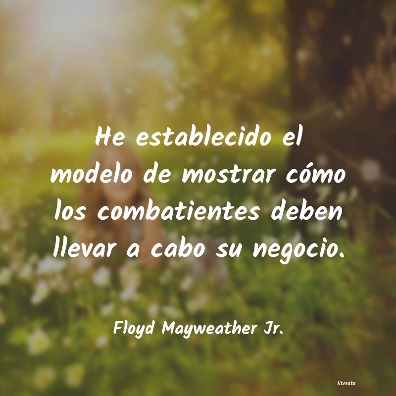 Frases de Floyd Mayweather Jr.