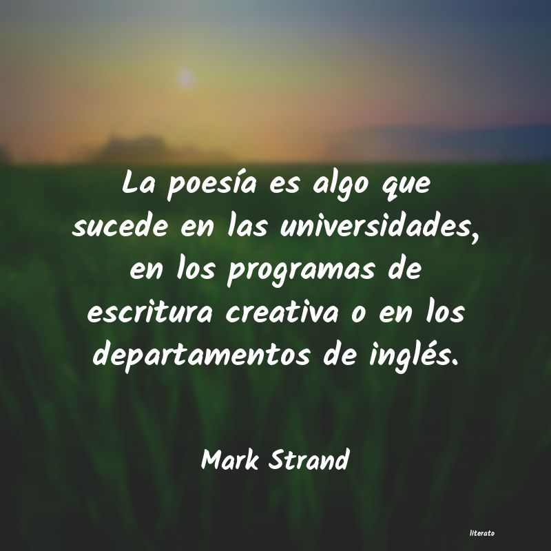 Frases de Mark Strand