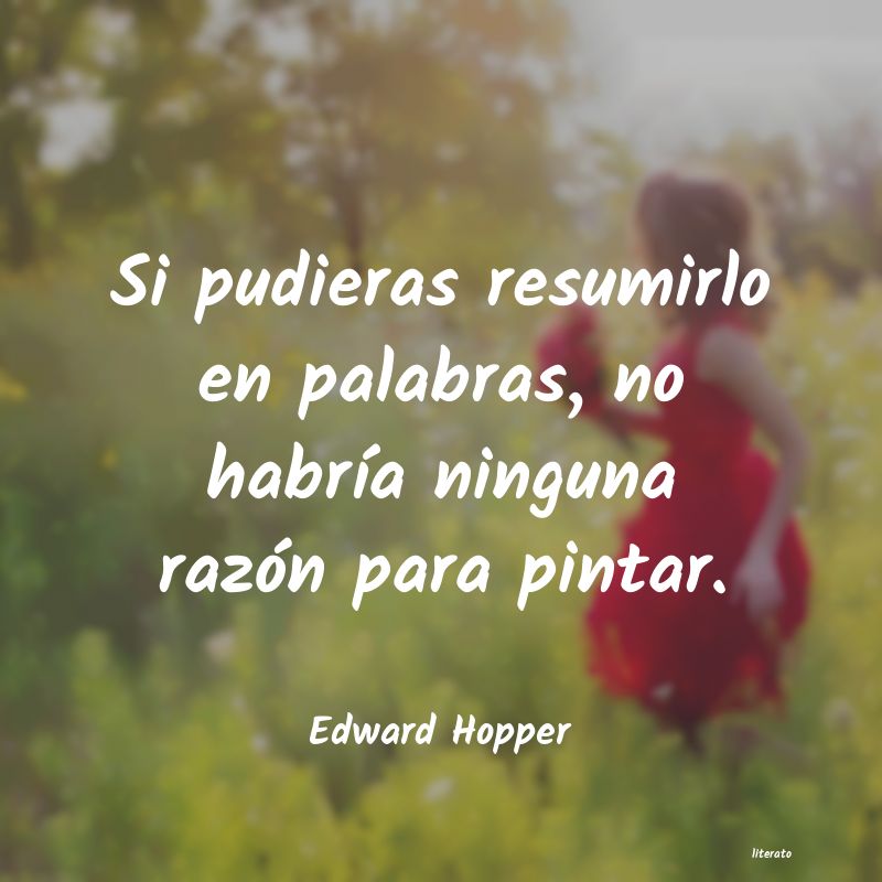 Frases de Edward Hopper