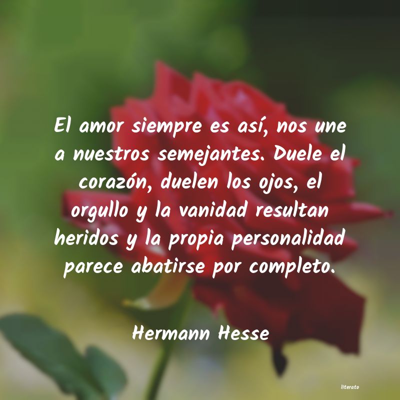 Hermann Hesse: El amor siempre es así, nos u