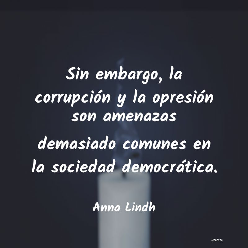 frases de Anna Lindh