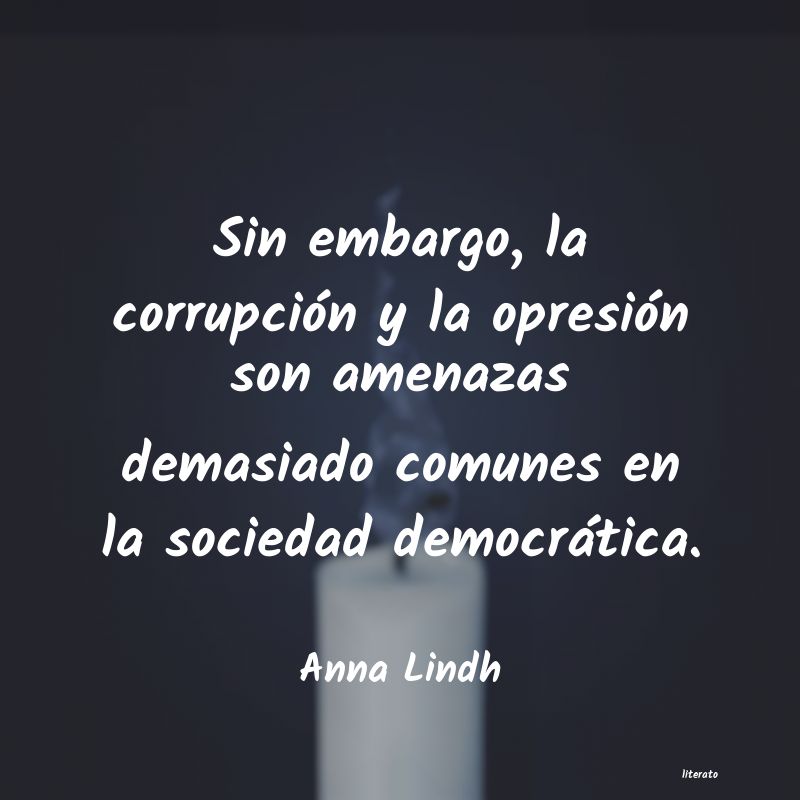 Frases de Anna Lindh