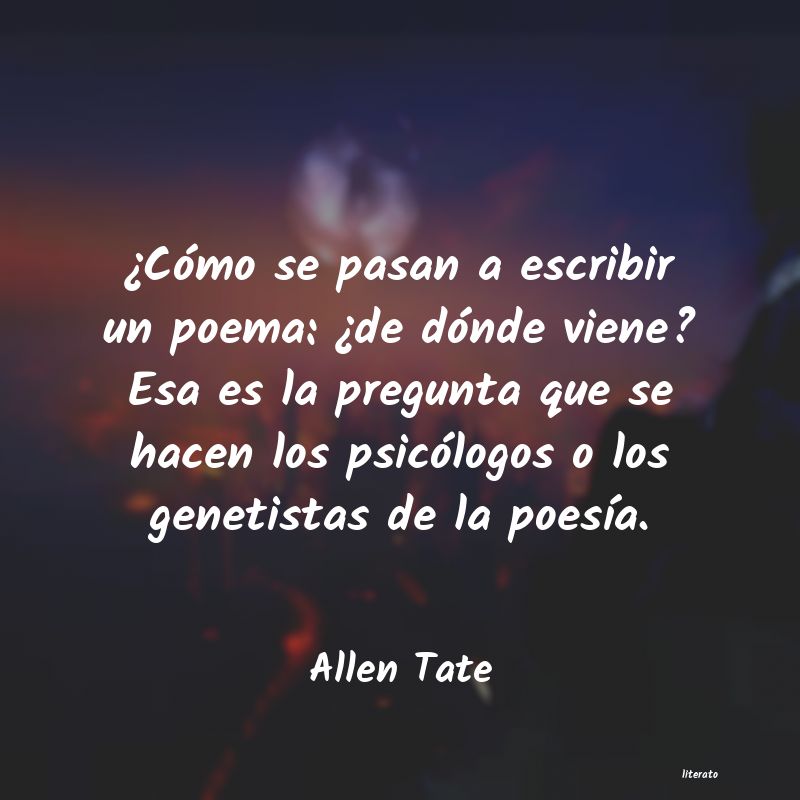 Frases de Allen Tate