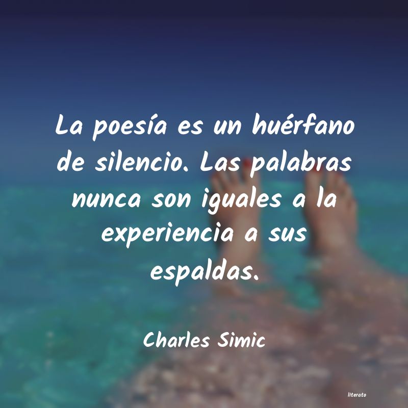 frases de Charles Simic
