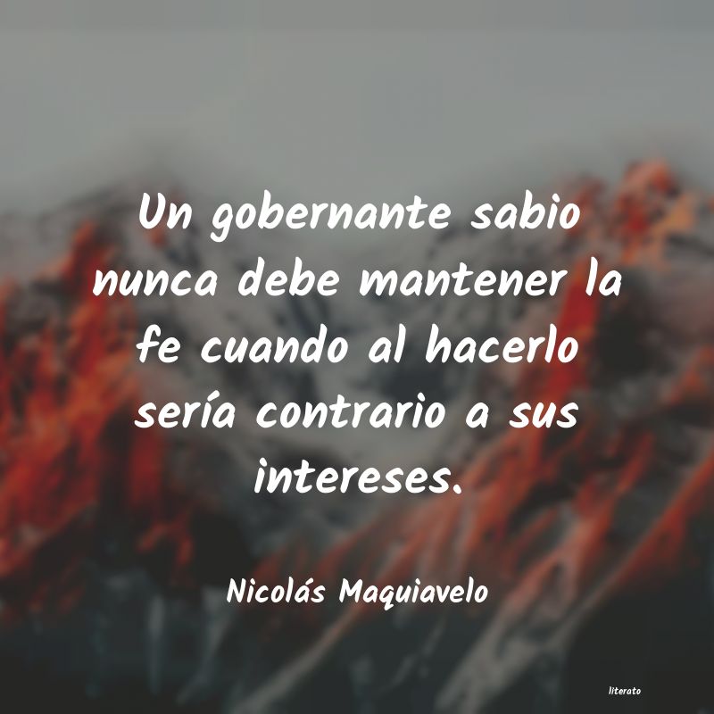 Frases de Nicolás Maquiavelo