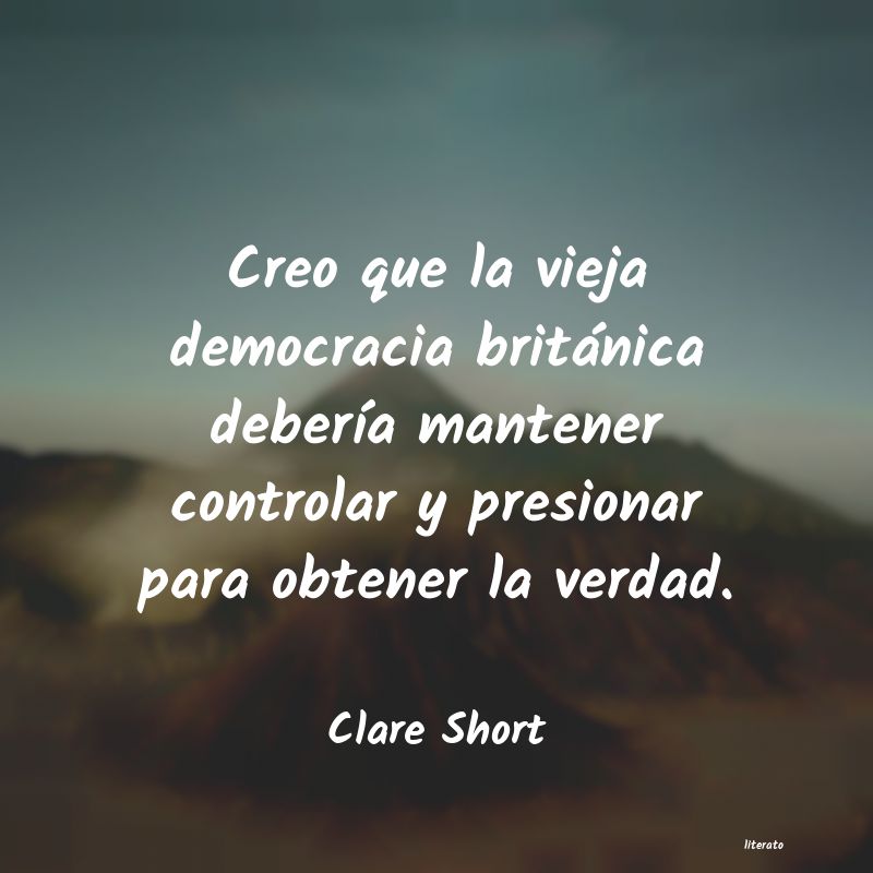 Frases de Clare Short